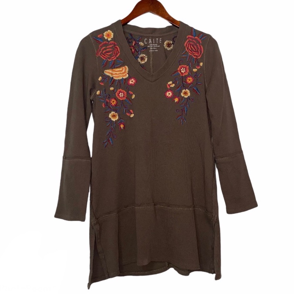 CAITE Embroidered Floral Top